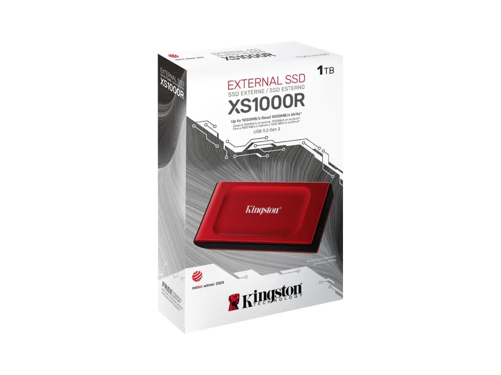 Kingston SSD KINGSTON XS1000 1000GB/eskterni/USB 3.2/crvena Slika 2